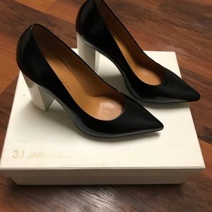 3.1 Phillip Lim black and white chunky heels